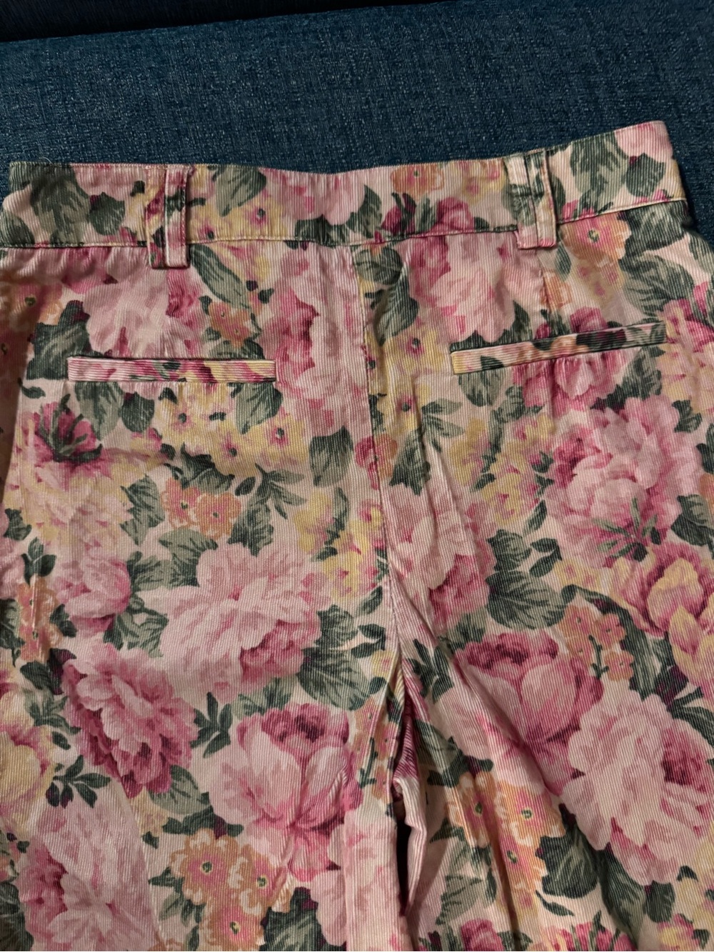 Sezane Pink Floral Straight-Leg Cotton Trousers - Picture 6 of 7